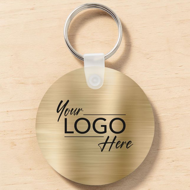 Porte-clés Logo de société moderne or (Modern Business Logo Gold Keychain)