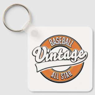 Porte-clés Logo de style vintage baseball.
