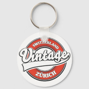 Porte-clés Logo de style vintage de Zurich Suisse