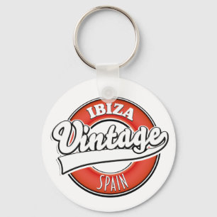 Porte-clés Logo de style vintage d'Ibiza Espagne