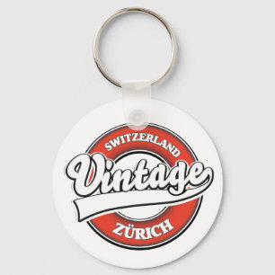 Porte-clés Logo de style vintage Zürich Suisse