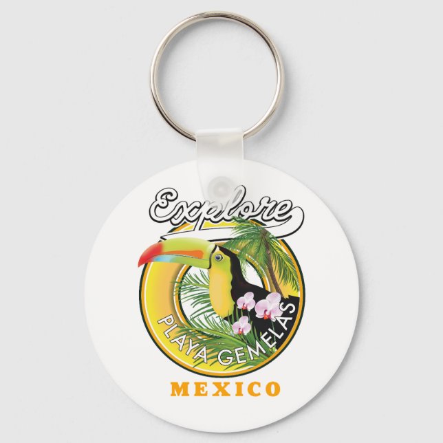 Porte-clés logo de voyage à Oaxaca au Mexique (Recto)