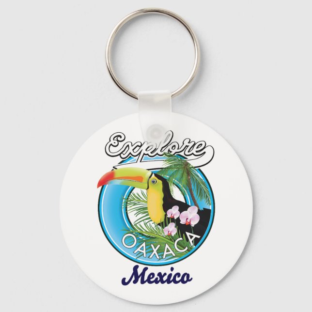 Porte-clés logo de voyage à Oaxaca au Mexique (Recto)