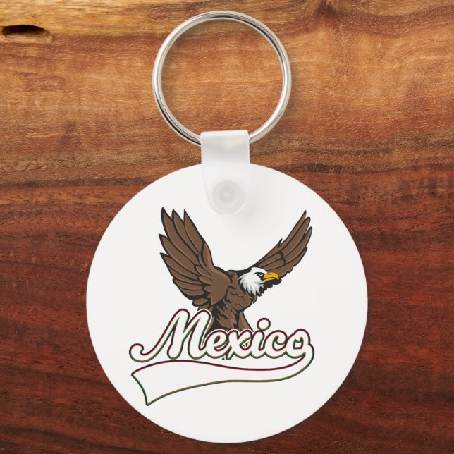 Porte-clés logo de voyage au Mexique (Verso)