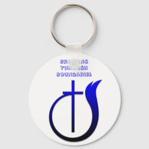 Porte-clés logo d'église, traversant des frontières