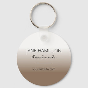 Porte-clés Logo d'entreprise Brown minimaliste Porte - clé si