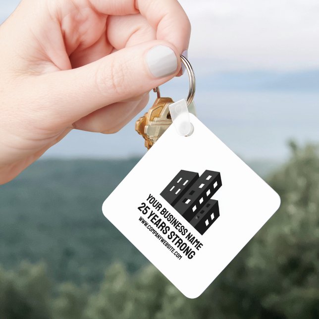 Porte-clés Logo d'entreprise célébrant # ans sur mesure (Créateur téléchargé)
