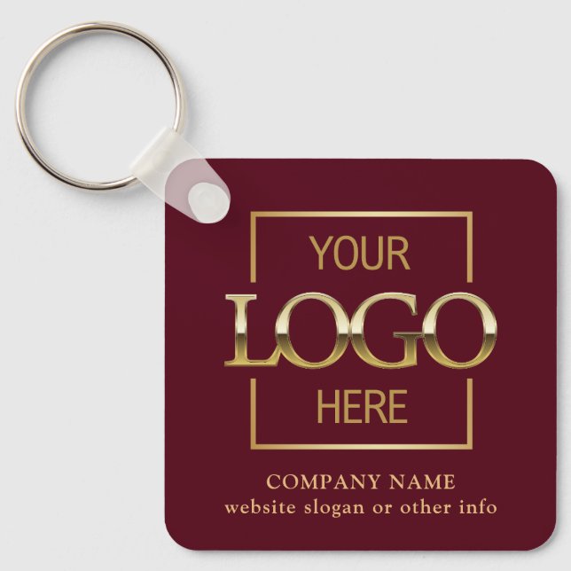 Porte-clés Logo d'entreprise & Code QR personnalisé pour prom (Recto)