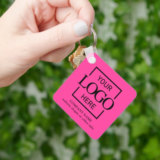 Porte-clés Logo d'entreprise & Code QR personnalisé pour prom (main)