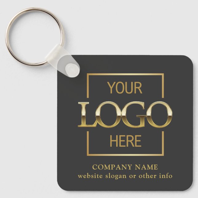 Porte-clés Logo d'entreprise & Code QR personnalisé pour prom (Recto)