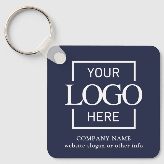 Porte-clés Logo d'entreprise & Code QR sur Objets Promotionne (Recto)