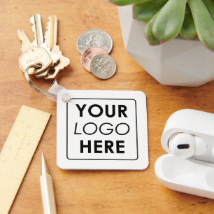 Porte-clés Logo d'entreprise moderne minimaliste personnalisé