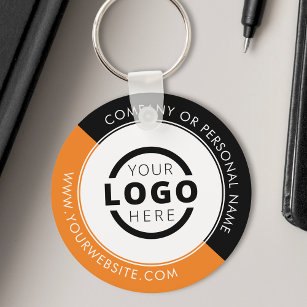 Porte-clés Logo d'entreprise Orange Personnalisé