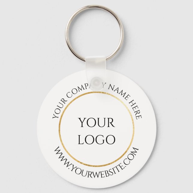 Porte-clés Logo d'entreprise personnalisé (Recto)