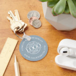 Porte-clés Logo d'entreprise personnalisé Promotionnel Dusty<br><div class="desc">Elégant Moderne Scandinave Dusty Blue Professional Custom Business Logo Porte - clé promotionnel - l'accessoire parfait pour élever votre marque. Conçu dans un style moderne et minimaliste, ce porte - clé est idéal pour le marketing d'entreprise, les petites entreprises et l'image de marque efficace. Que ce soit à des fins...</div>