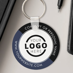 Porte-clés Logo d'entreprise promotionnel bleu personnalisé
