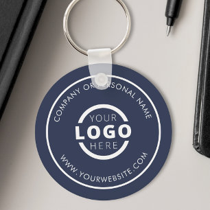 Porte-clés Logo d'entreprise promotionnel bleu personnalisé