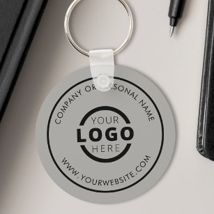 Porte-clés Logo d'entreprise promotionnel gris personnalisé