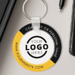 Porte-clés Logo d'entreprise promotionnel Jaune personnalisé<br><div class="desc">Personnalisez facilement ce dessous de verre avec votre propre logo ou image personnalisée. Vous pouvez modifier la couleur de l'arrière - plan pour qu'elle corresponde à votre logo ou aux couleurs de votre entreprise. Les porte - clés personnalisés avec le logo de votre entreprise sont des cadeaux utiles et légers...</div>