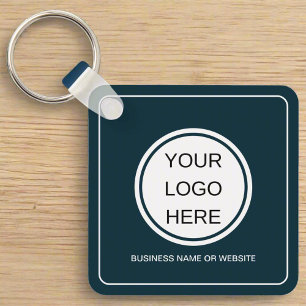 Porte-clés Logo d'entreprise QR Code promotionnel Swag Navy B