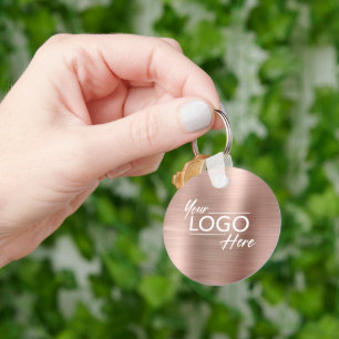 Porte-clés Logo d'entreprise Rose Gold