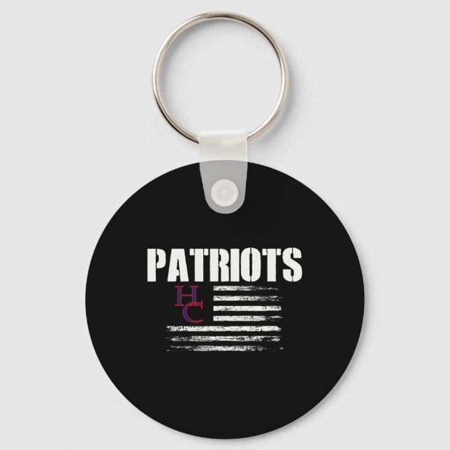 Porte-clés Logo des patriotes du comté de Henry Usa Flag Prid (Recto)