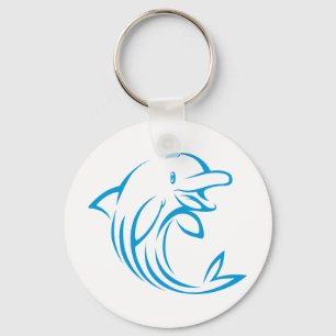 Porte-clés Logo Dolphin bleu personnalisé