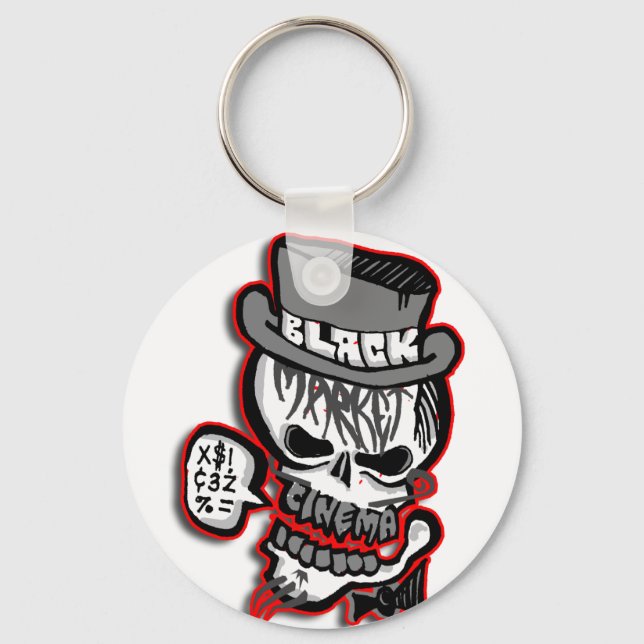 Porte-clés Logo du crâne gris BMC (Recto)