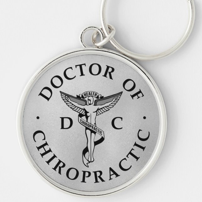Porte-clés Logo du Docteur en Chiropratique sur Arrière - pla (Devant)