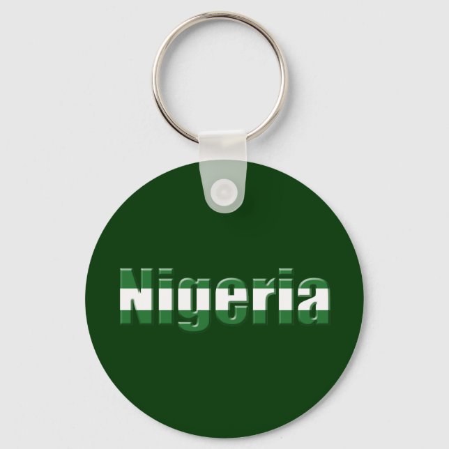 Porte-clés Logo du Nigeria aux couleurs du drapeau nigérian (Recto)
