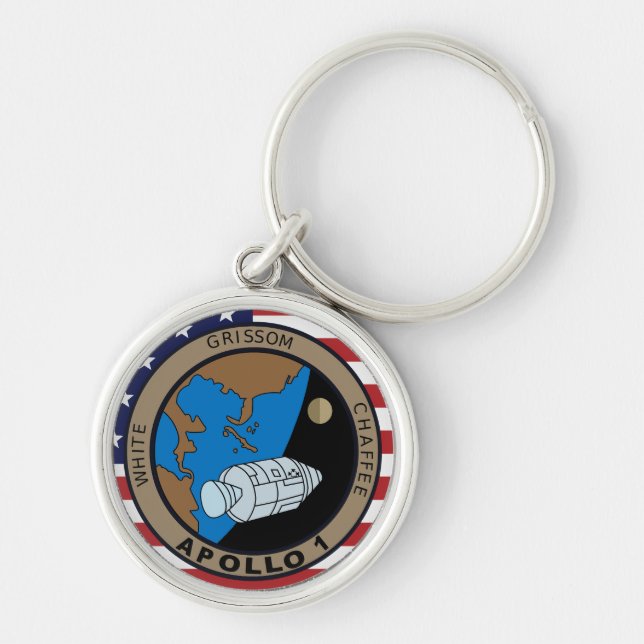 Porte-clés Logo du patch de mission Apollo 1 (Devant)