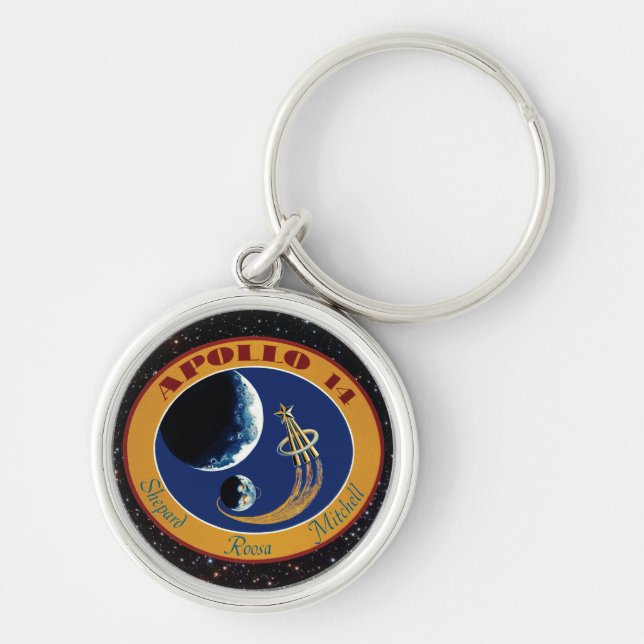 Porte-clés Logo du patch de mission Apollo 14 NASA (Devant)