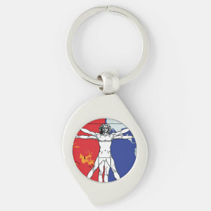 Porte-clés Logo du patch de mission de l'homme de Vitruve Sky