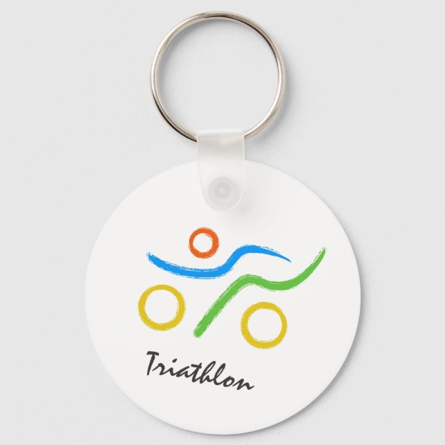 Porte-clés Logo du triathlon (Recto)