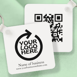 Porte-clés Logo et code QR Entreprise personnalisée