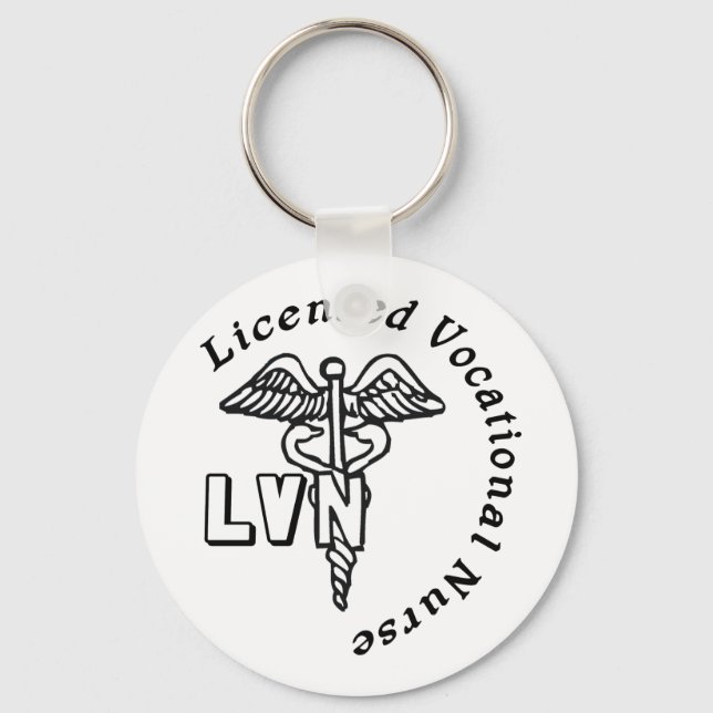 PORTE-CLÉS LOGO LVN CADUCEUS INFIRMIER PROFESSIONNEL AUTORISÉ (Recto)