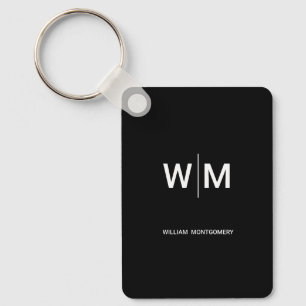 Porte-clés Logo Marque Noire Entreprise Commerciale Société