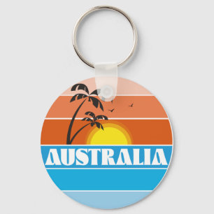 Porte-clés Logo métal rétro de classe d'impression australien