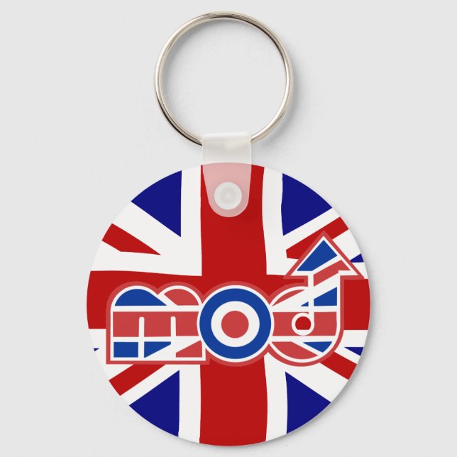 Porte-clés Logo Mod avec union Jack Arrière - plan (Recto)