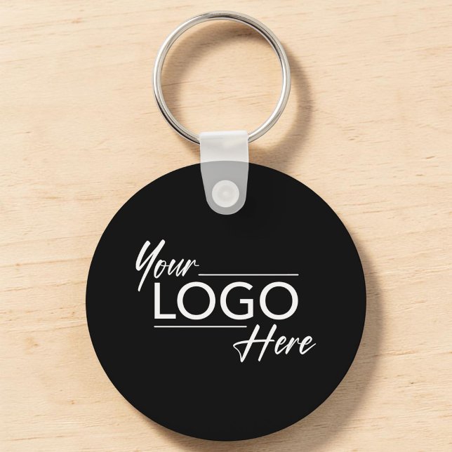 Porte-clés Logo Moderne Noir (Modern Logo Black Keychain)