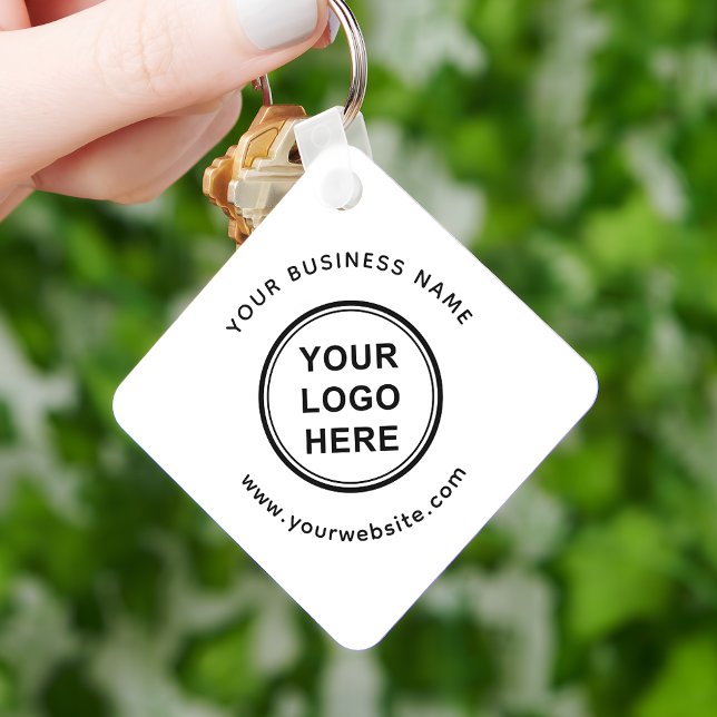 Porte-clés Logo | Nom de l'entreprise | Site Web | Promotionn (Créateur téléchargé)