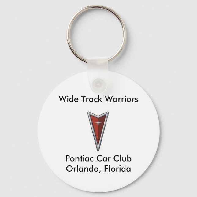 Porte-clés Logo P, Large Track Warriors, Pontiac Car ClubOr.. (Recto)