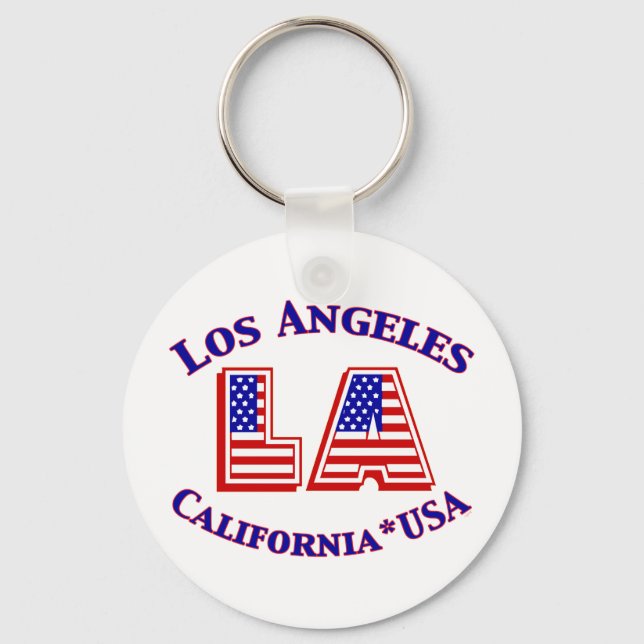 Porte-clés Logo patriotique Los Angeles USA (Recto)