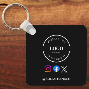 Porte-clés Logo personnalisé Identifiant des médias sociaux C