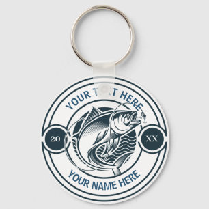 Porte-clés Logo personnalisé pour la pêche au bass à grande b