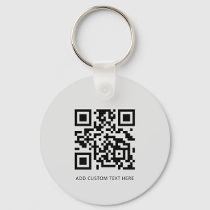 Porte-clés Logo professionnel moderne entreprise QR Code gris