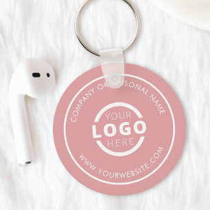 Porte-clés Logo promotionnel personnalisé rose