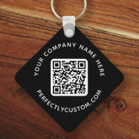 Logo, QR code and custom text double sided black