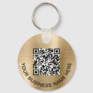 Porte-clés Logo QR Code promotionnel Gold