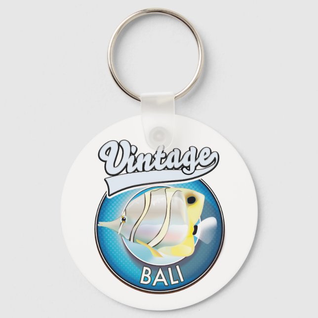 Porte-clés Logo rétro vintage Bali (Recto)